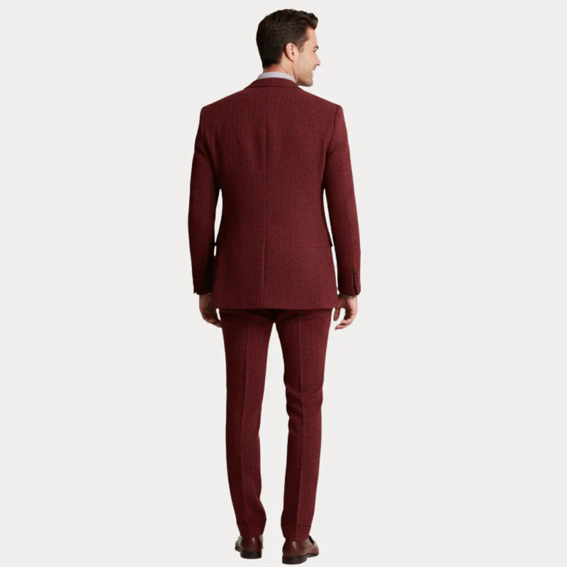 Traje clásico de hombre de tres piezas a medida