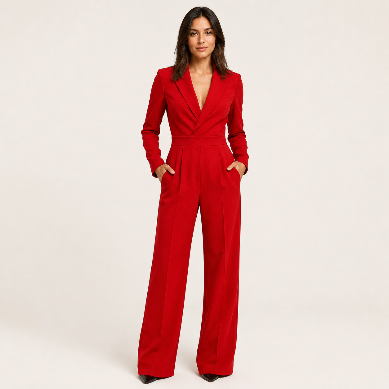 Mono Elegante Mujer Palazzo