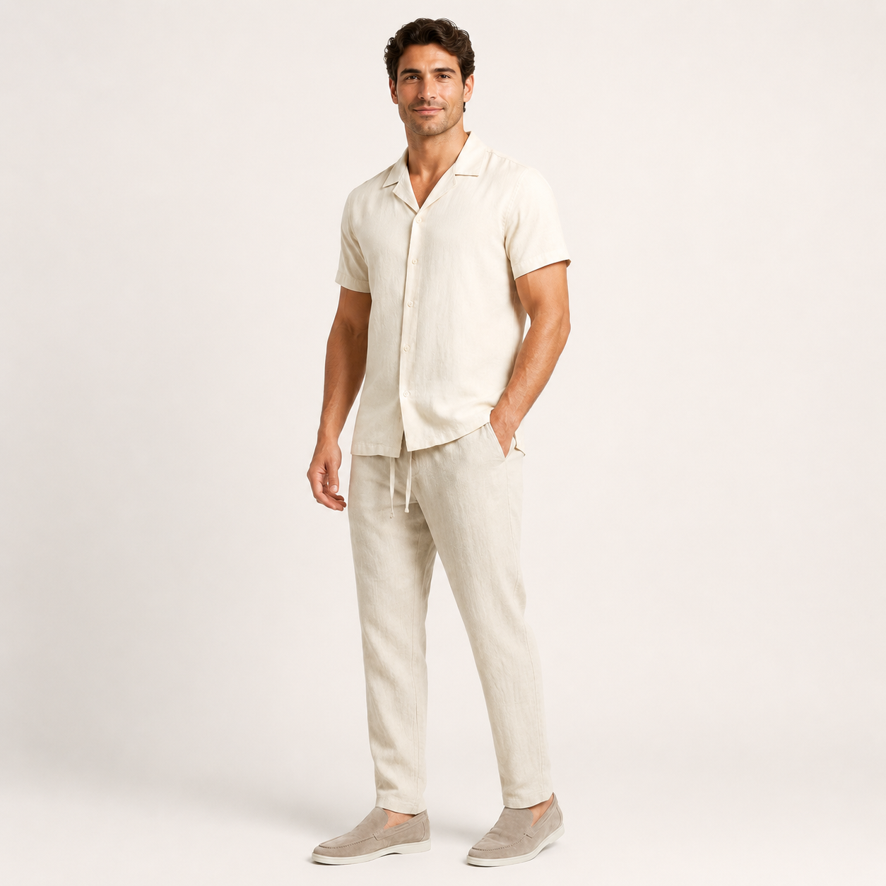Pantalón de Lino Hombre Casual