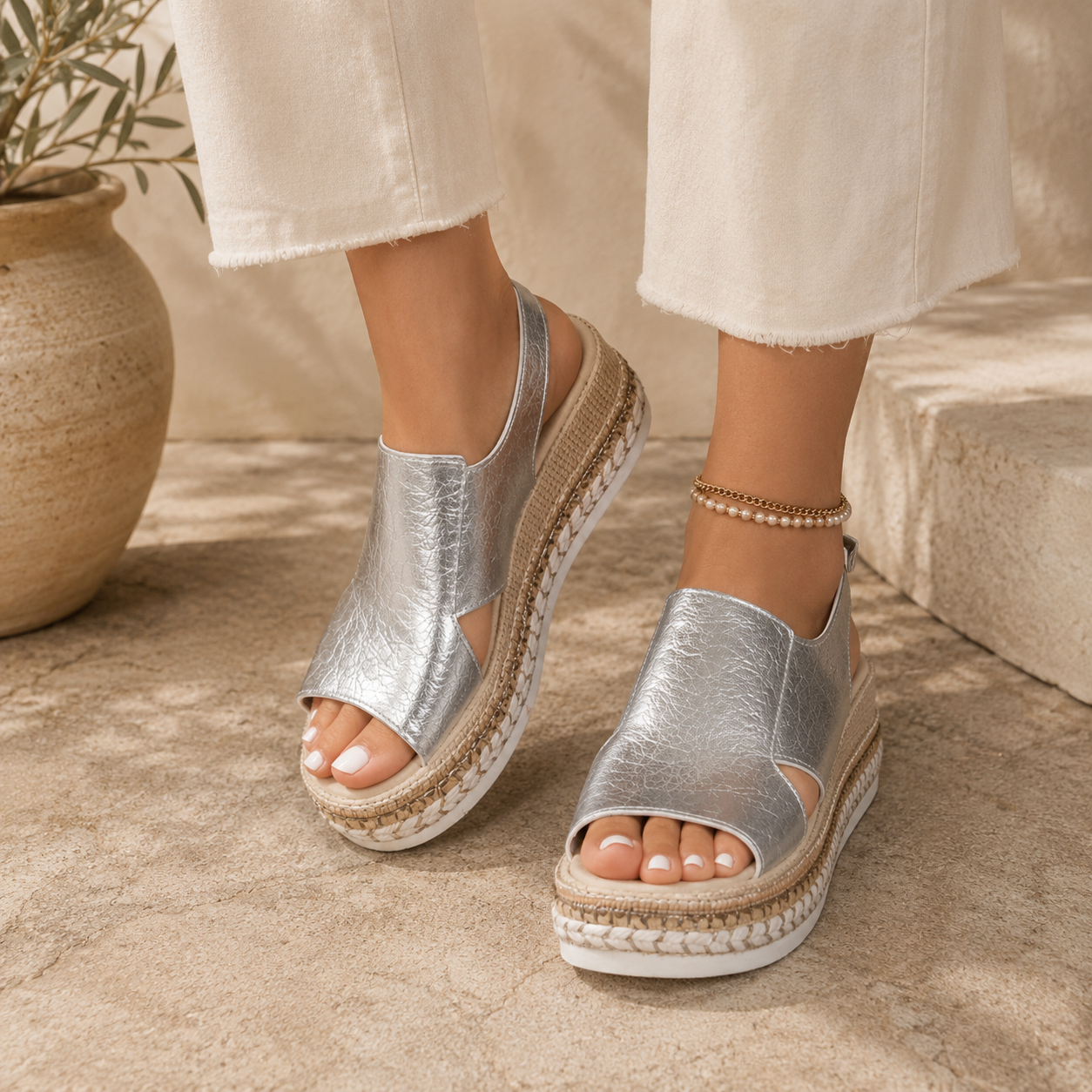 Sandalias Cuña Ortopédicas Mujer