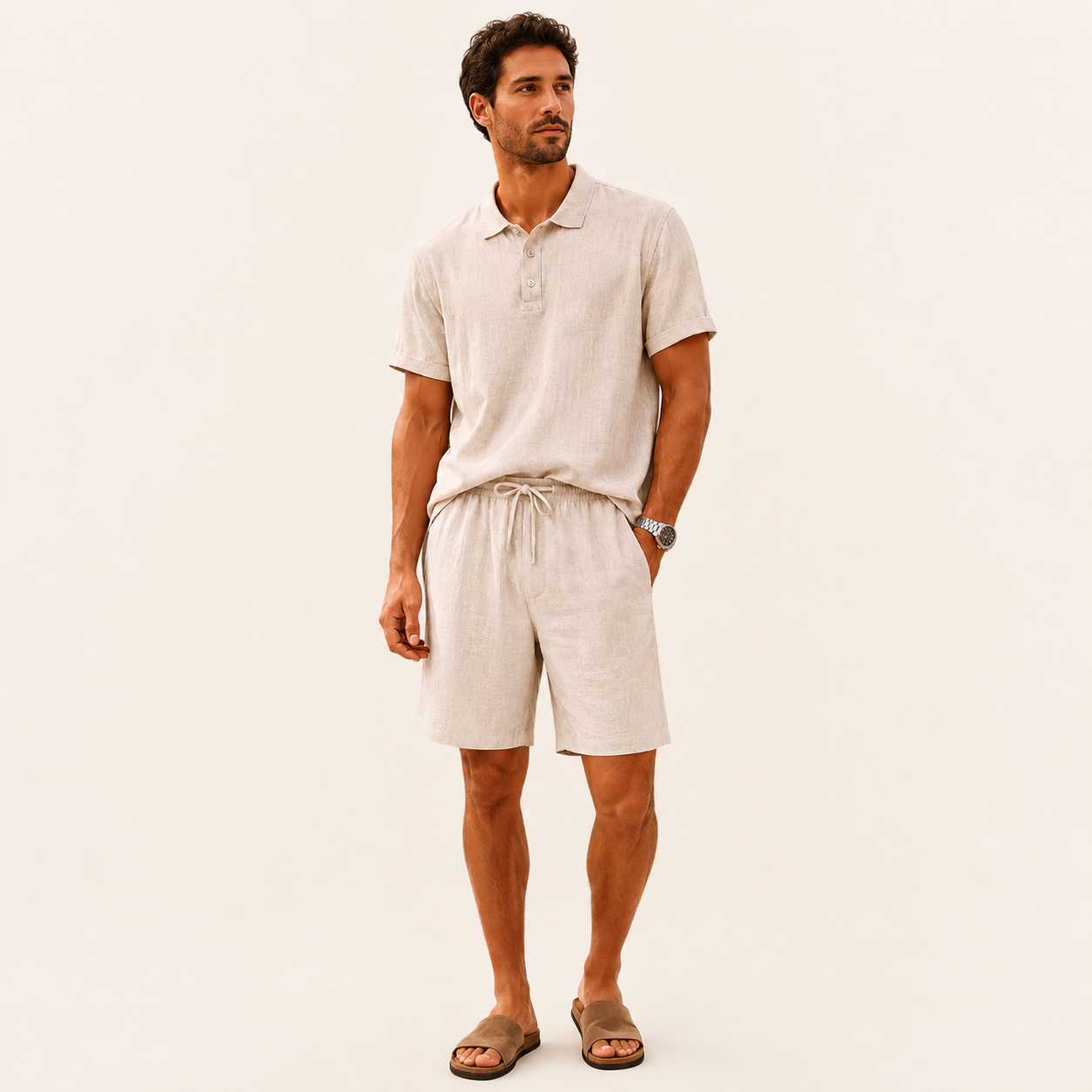 Conjunto Polo Lino Hombre