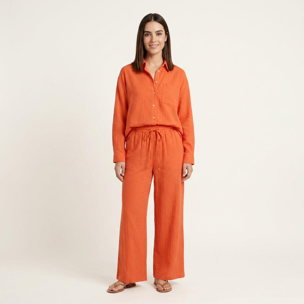 Conjunto lino verano elegante
