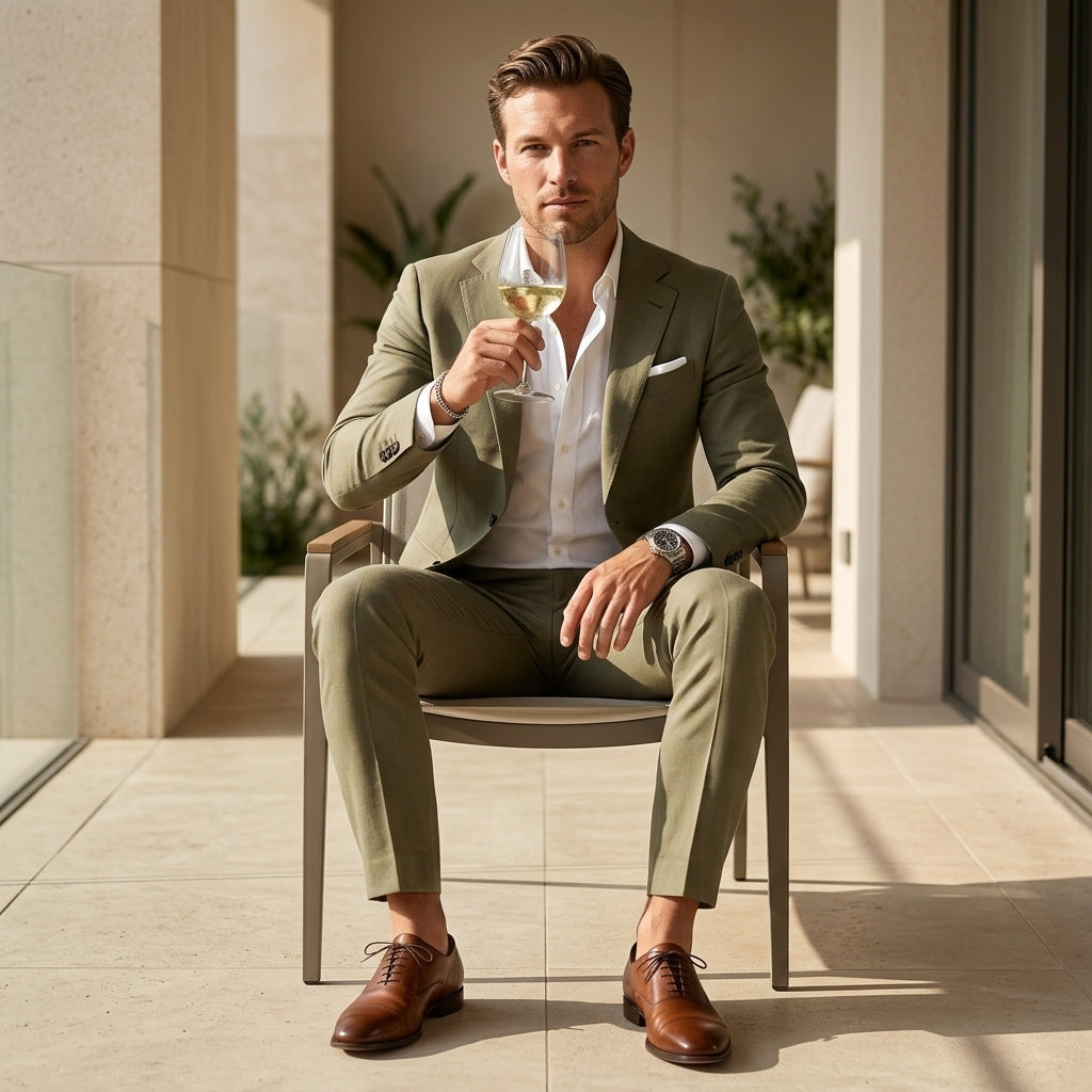 Traje ligero lino verano