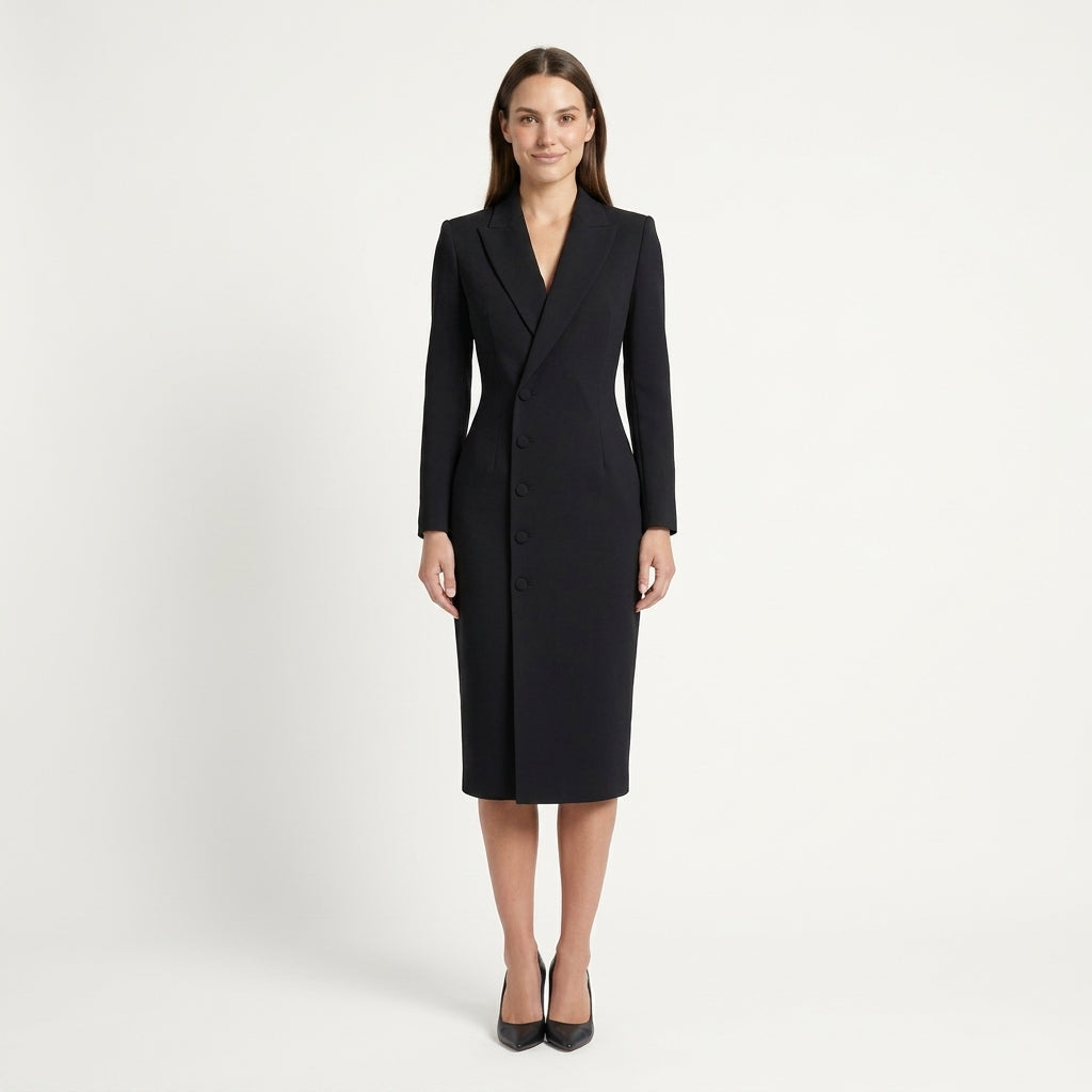 Vestido midi sastre elegante