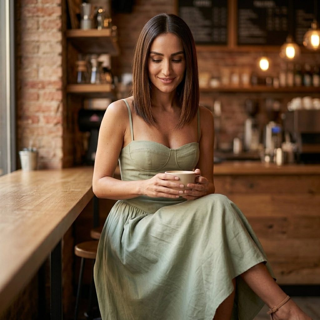 Vestido Corsé Midi Elegante