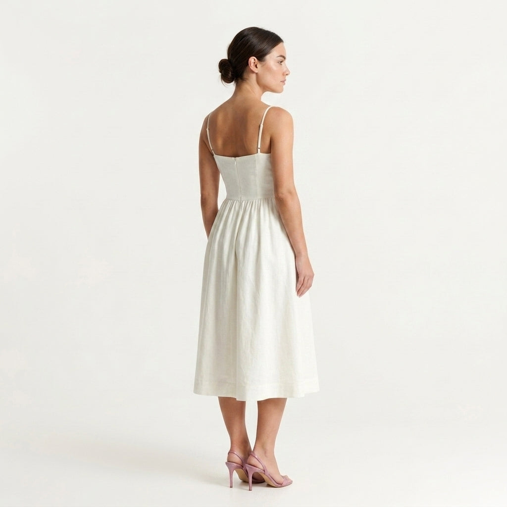 Vestido Midi Tirantes Mujer
