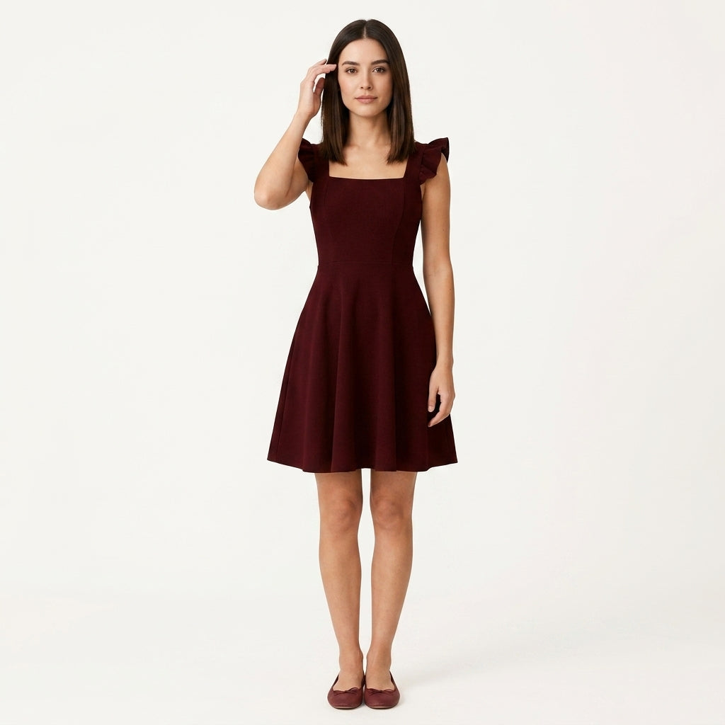 Vestido Mini Volante Ajustado
