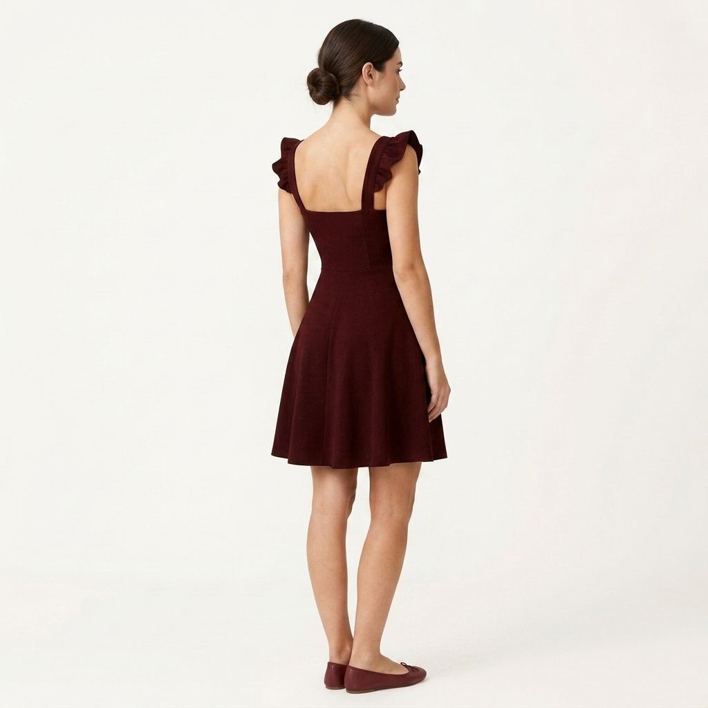 Vestido Mini Volante Ajustado