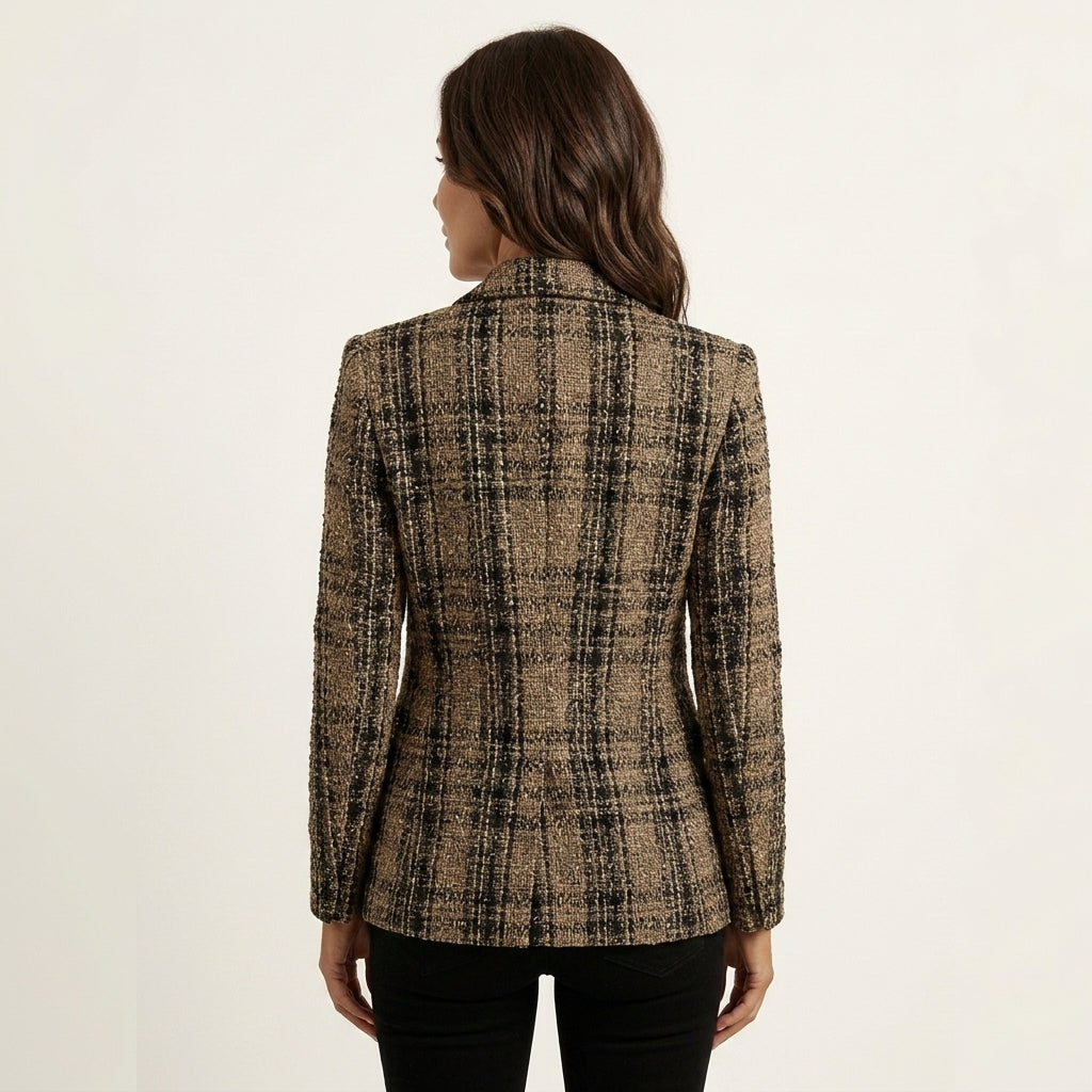 Blazer Cuadros Doble Botonadura