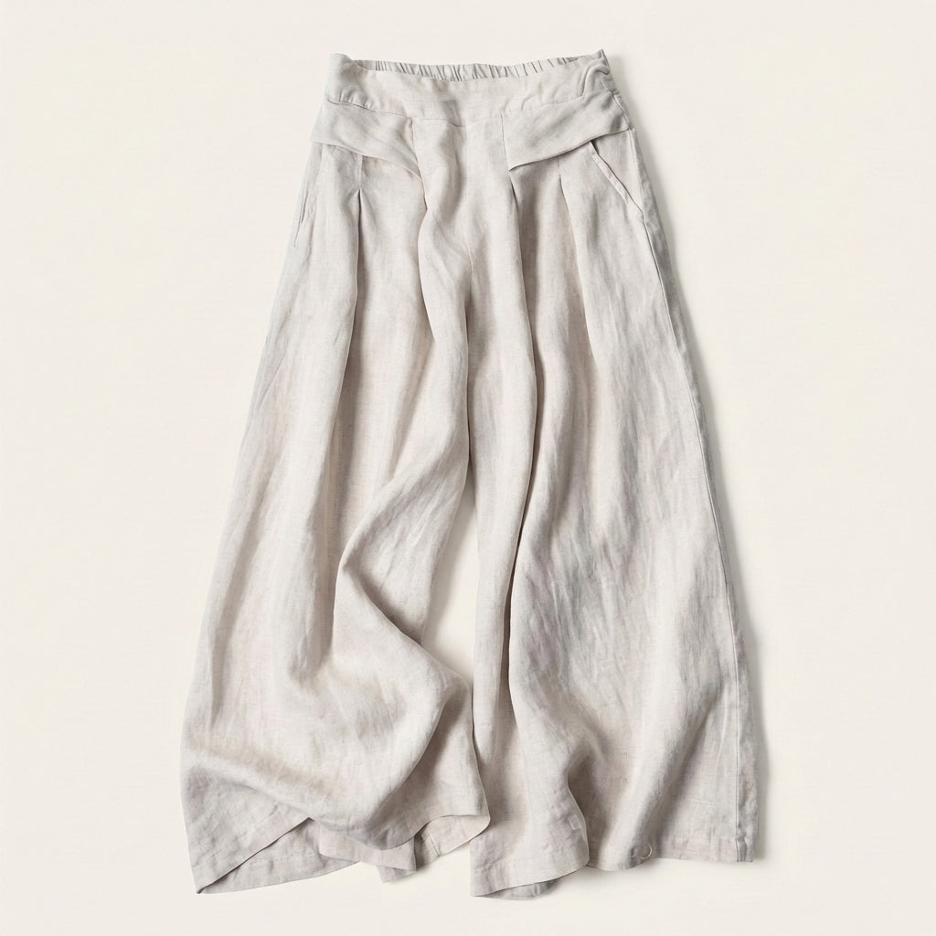 Pantalón ancho de lino