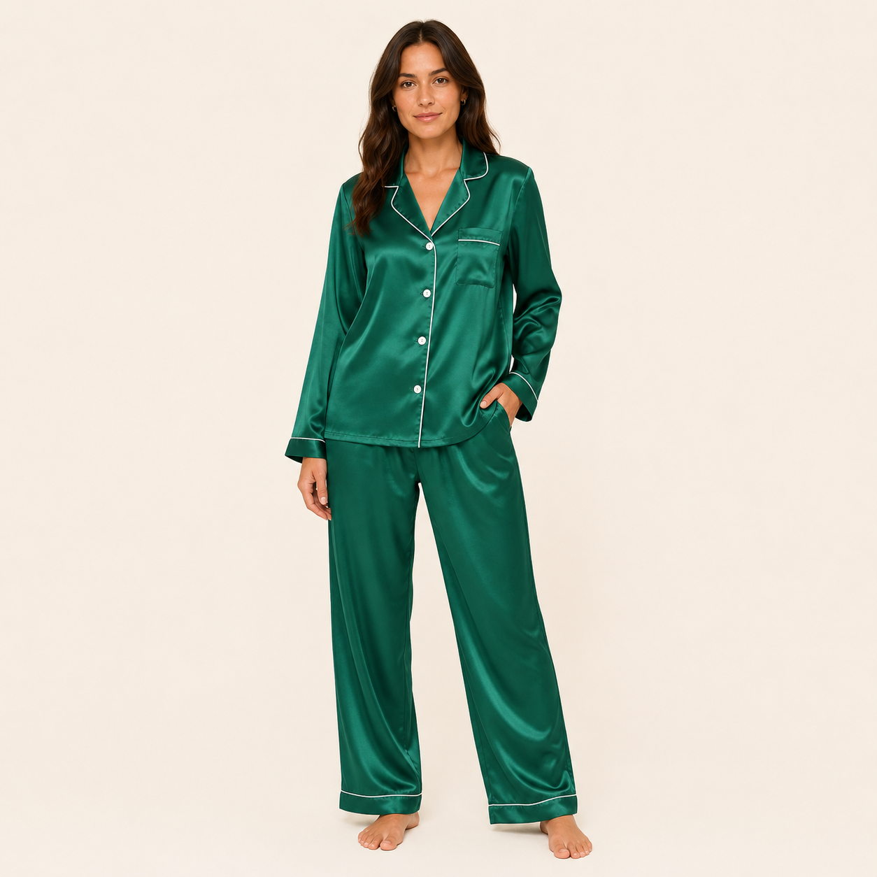 Pijama Seda Mujer