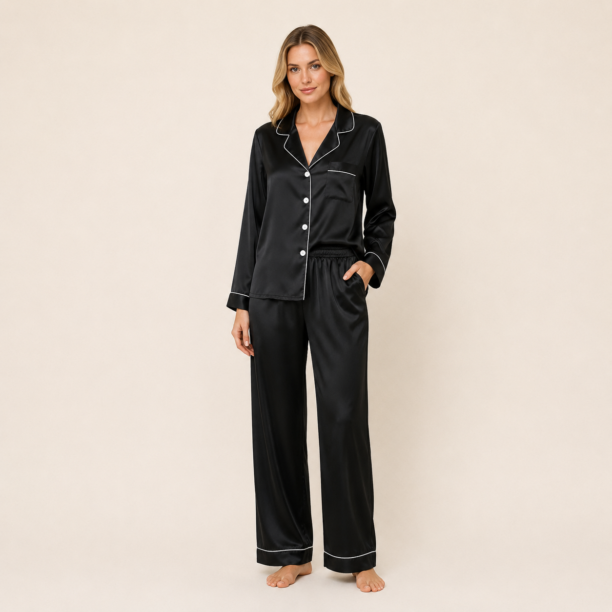 Pijama Seda Mujer