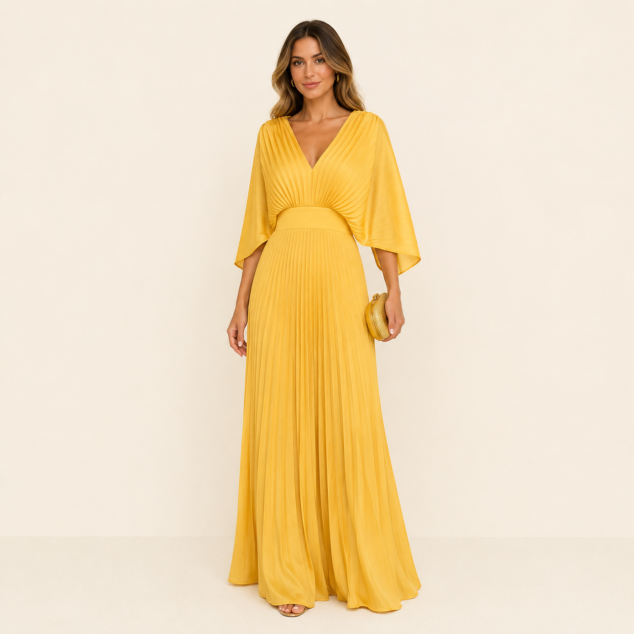 Vestido Maxi Plisado
