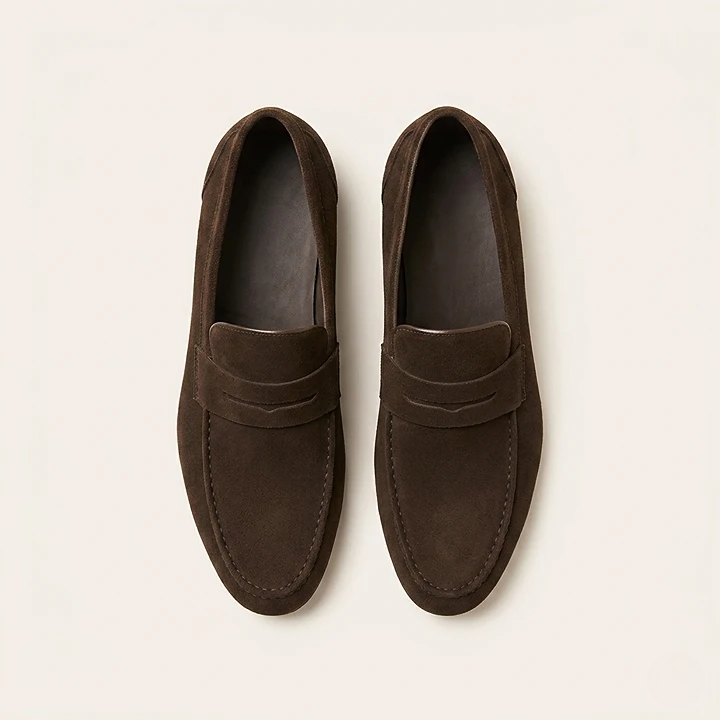 Mocasines Hombre Ante Slip-On