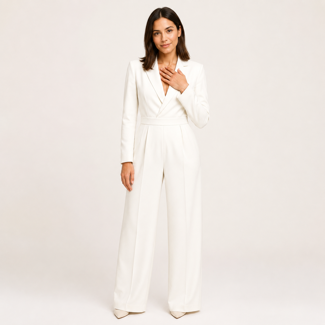 Mono Elegante Mujer Palazzo