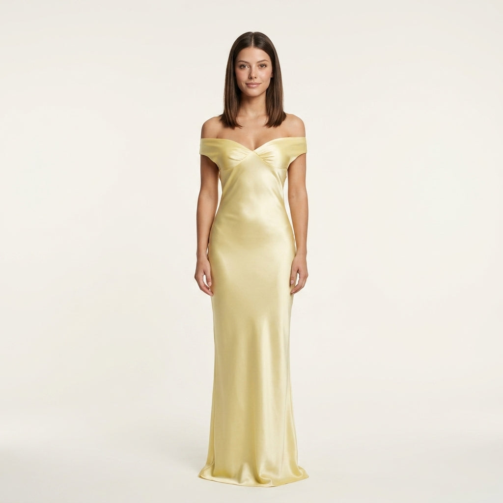 Vestido Maxi Escote Bardot