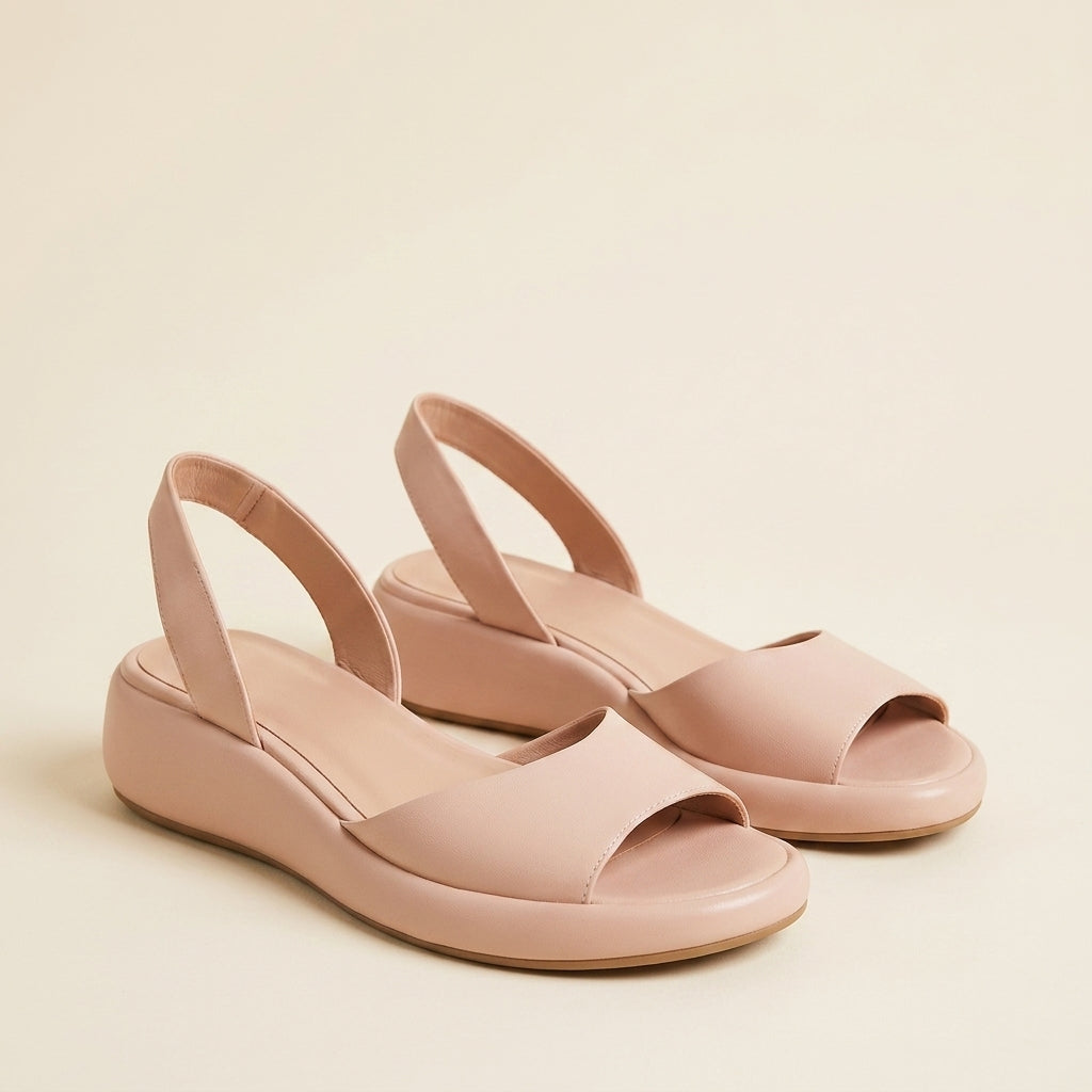 Sandalias Cuña Slingback Mujer