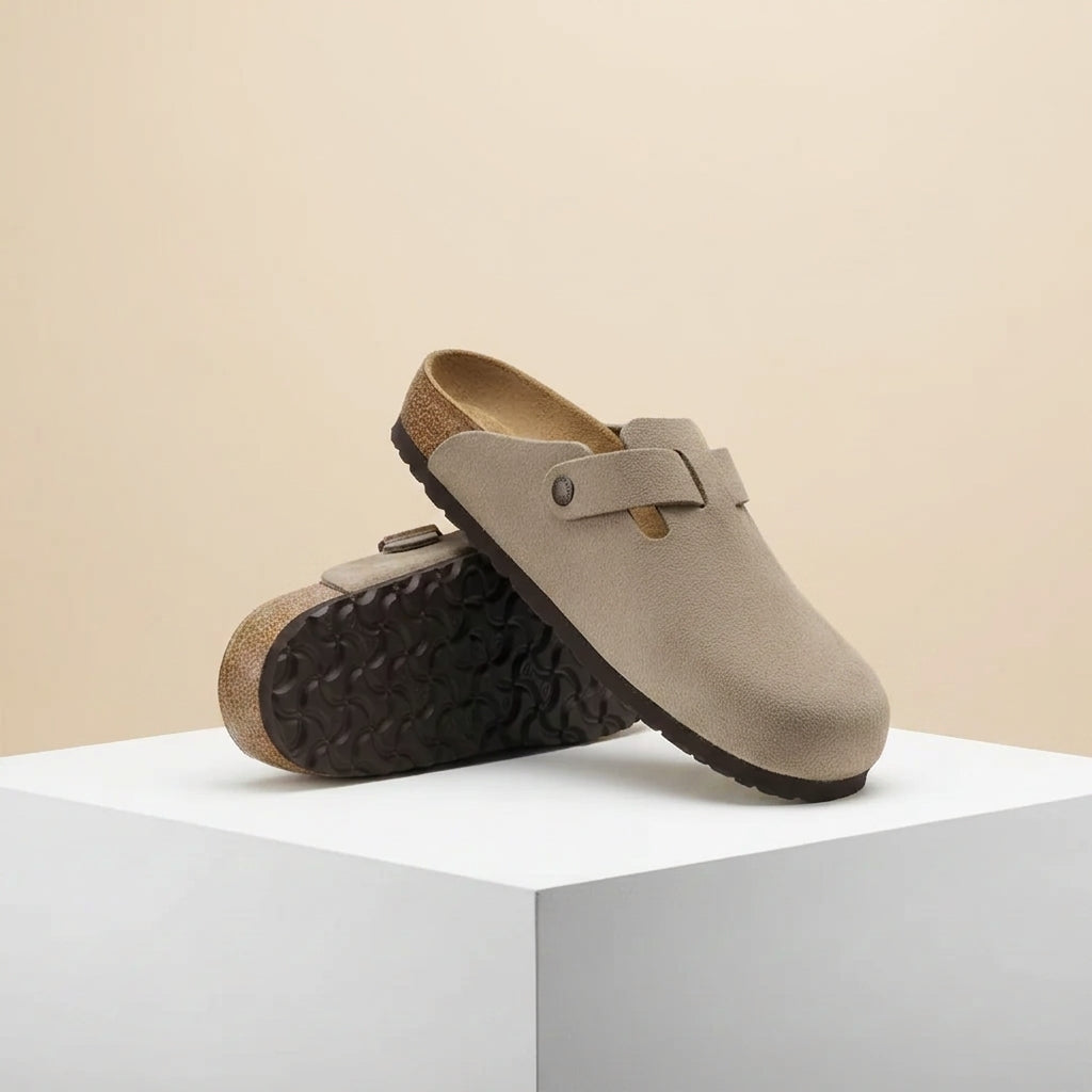 Zapatillas Slip-On Ante Con Hebilla