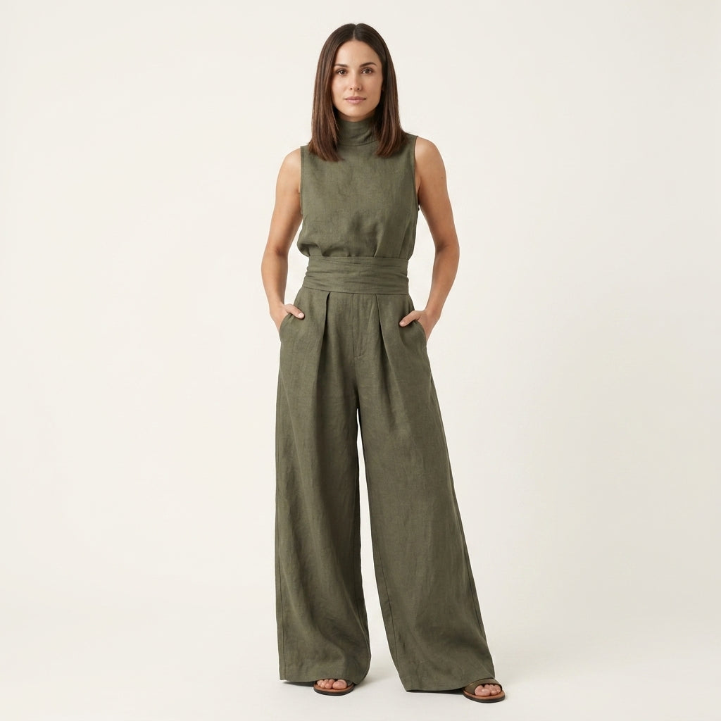 Mono Elegante de Pierna Ancha