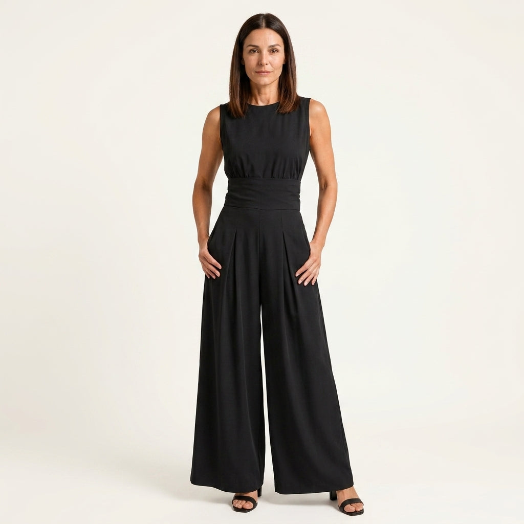 Mono Elegante de Pierna Ancha
