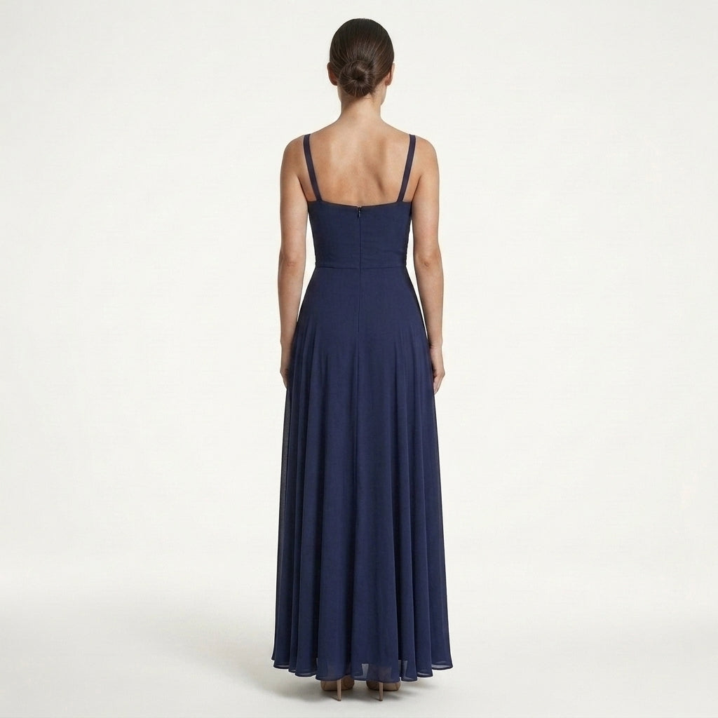 Vestido maxi elegante fruncido