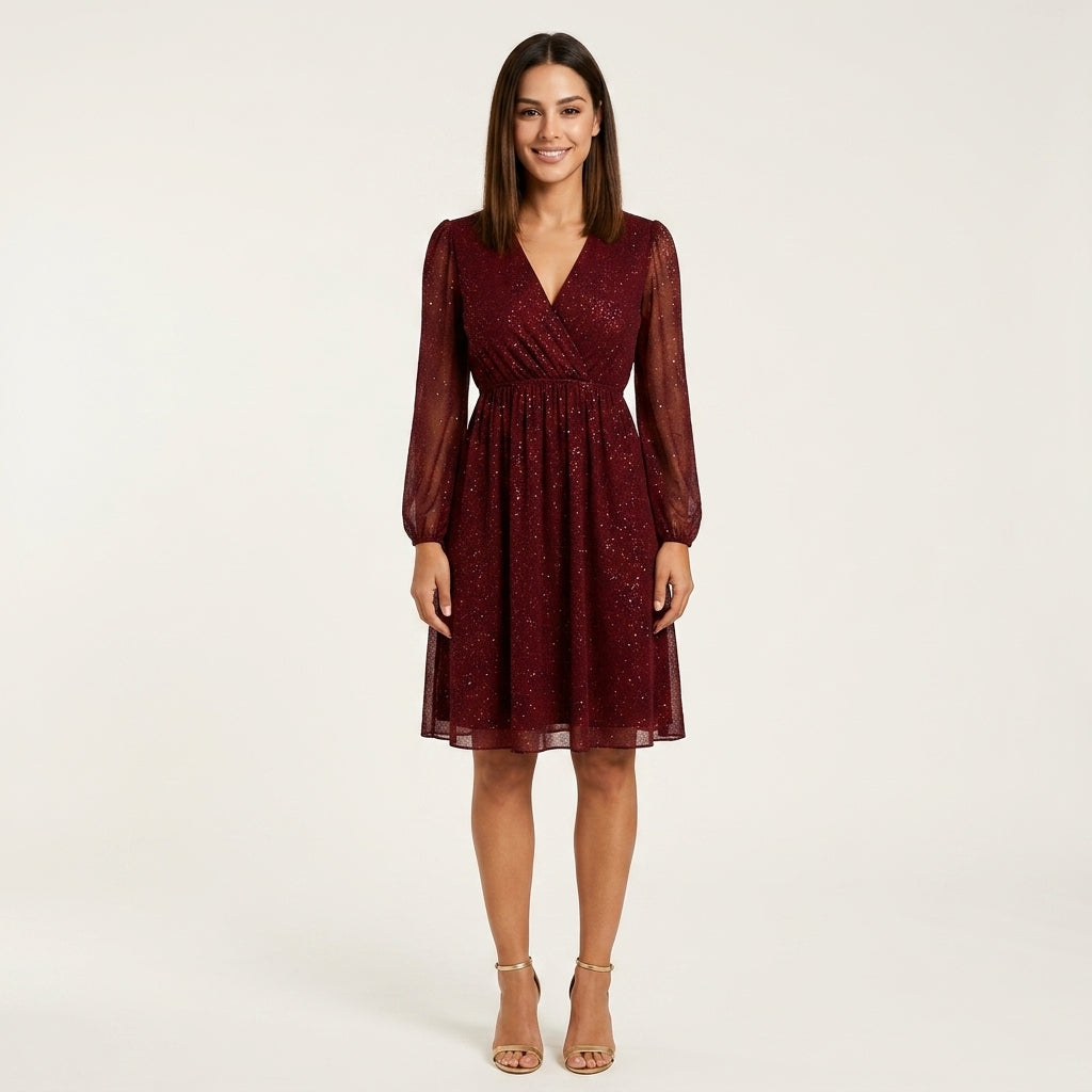 Vestido Mini Brillo Elegante