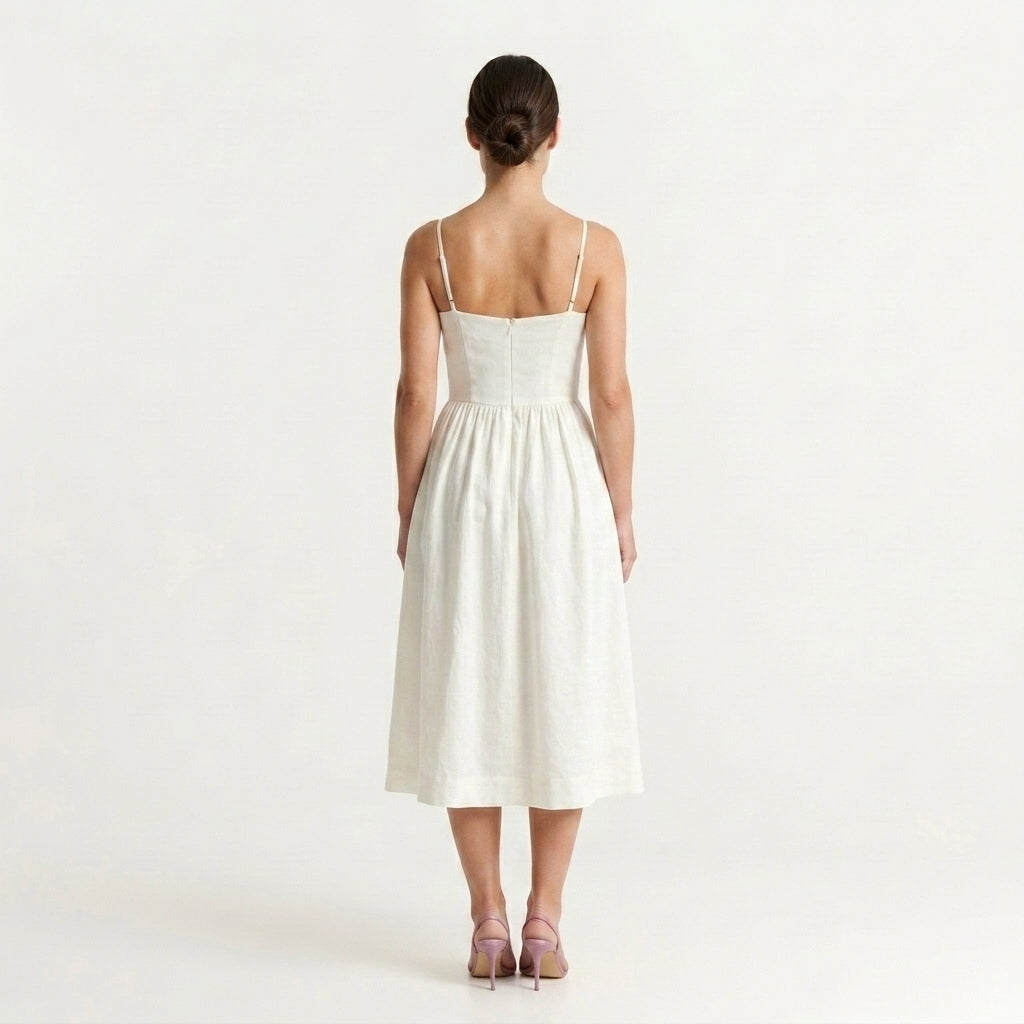 Vestido Midi Tirantes Mujer
