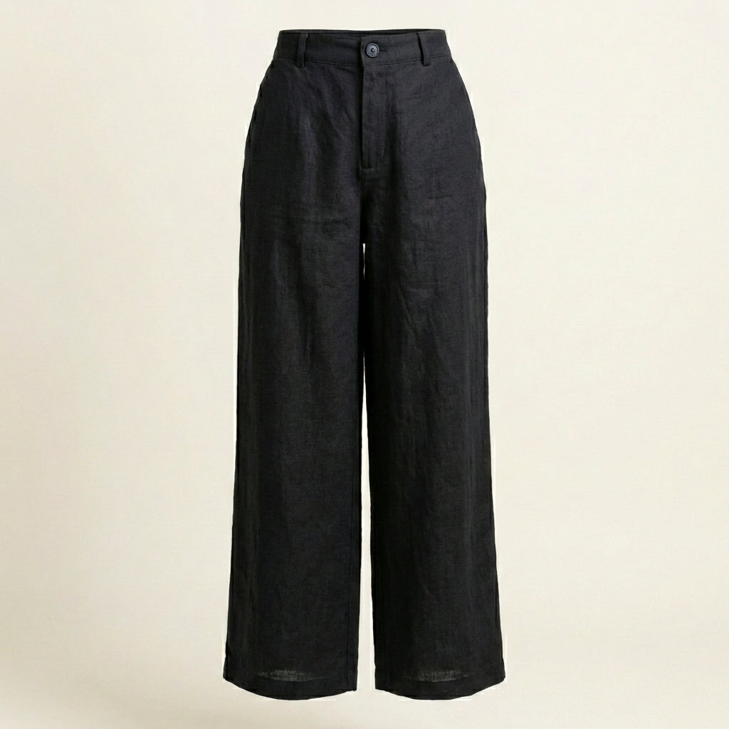 Pantalón ancho de lino