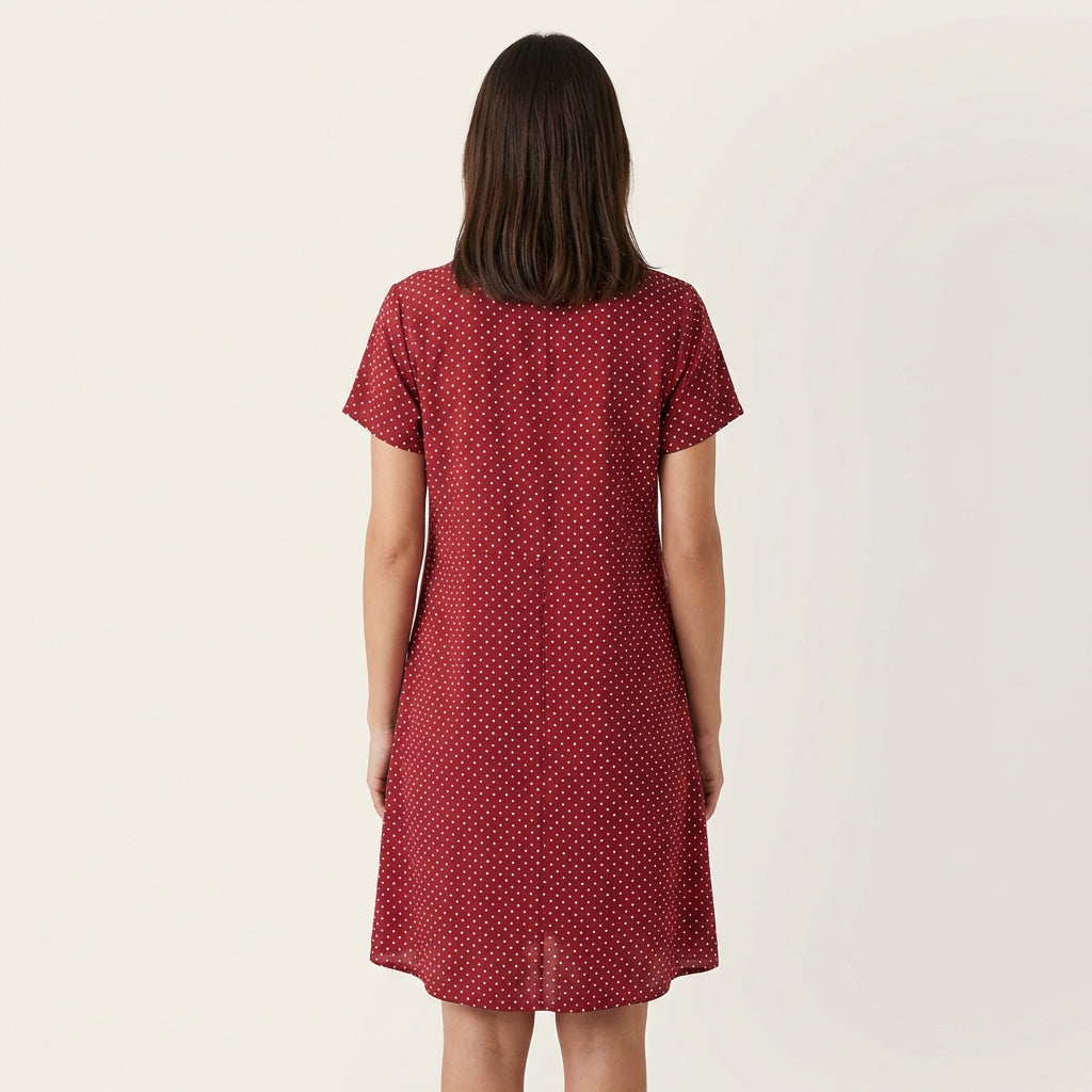 Vestido Camisa Manga Corta