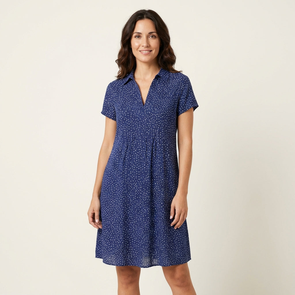 Vestido Camisa Manga Corta