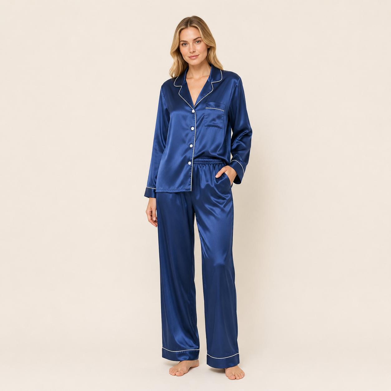 Pijama Seda Mujer