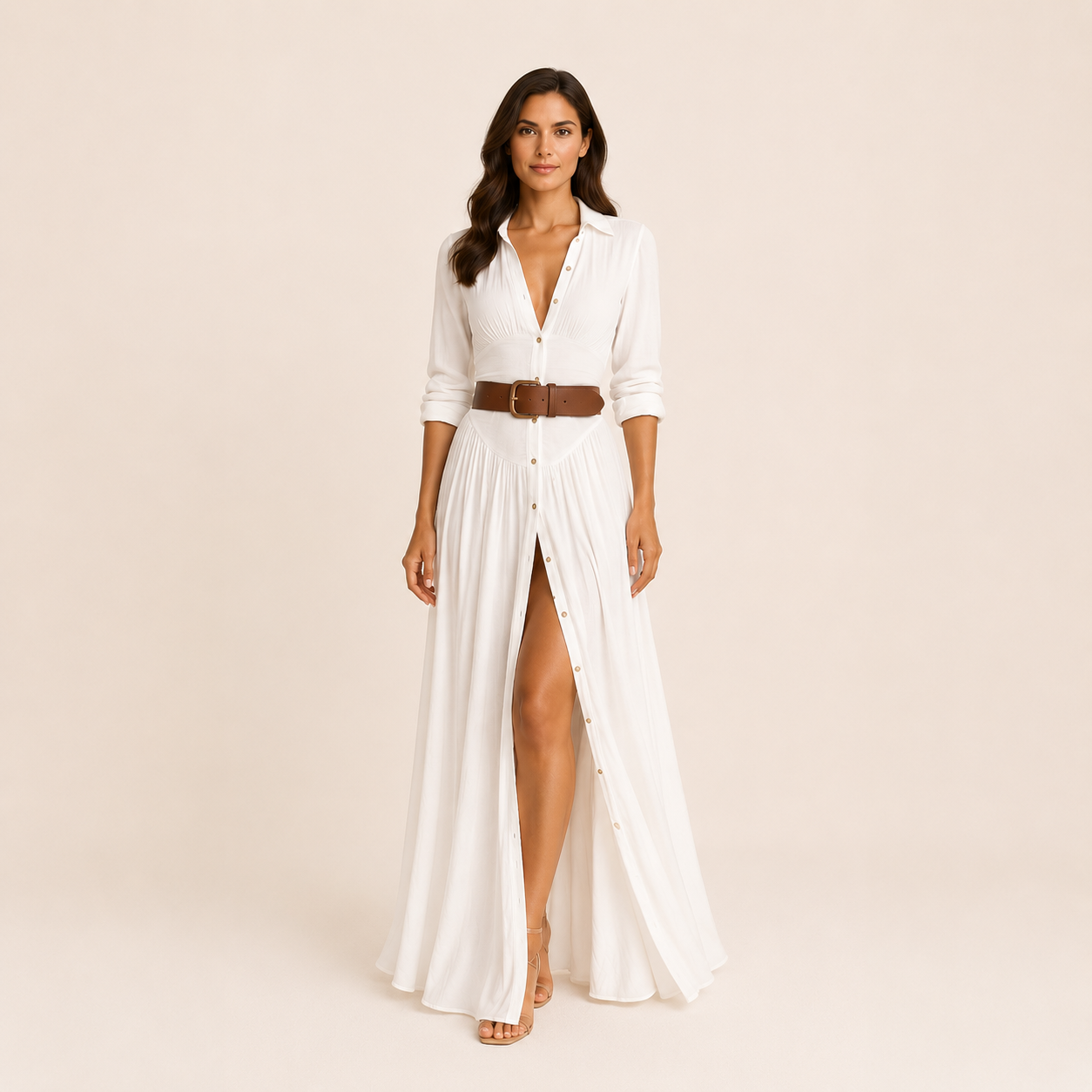 Vestido Camisero Boho Maxi