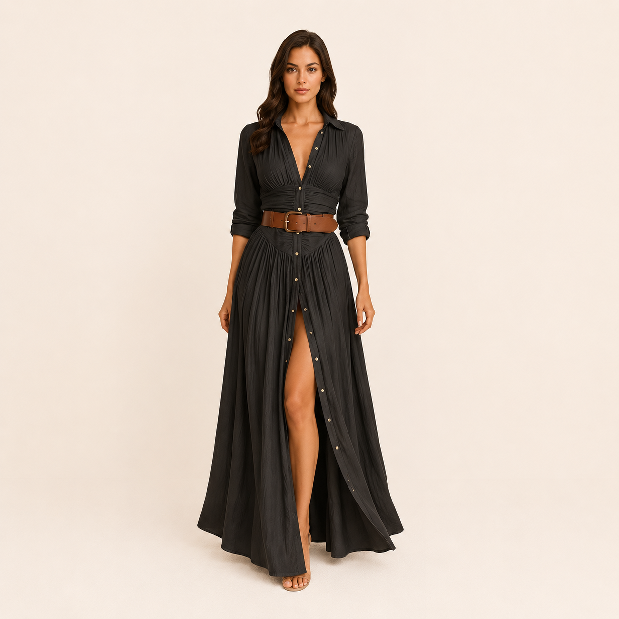 Vestido Camisero Boho Maxi