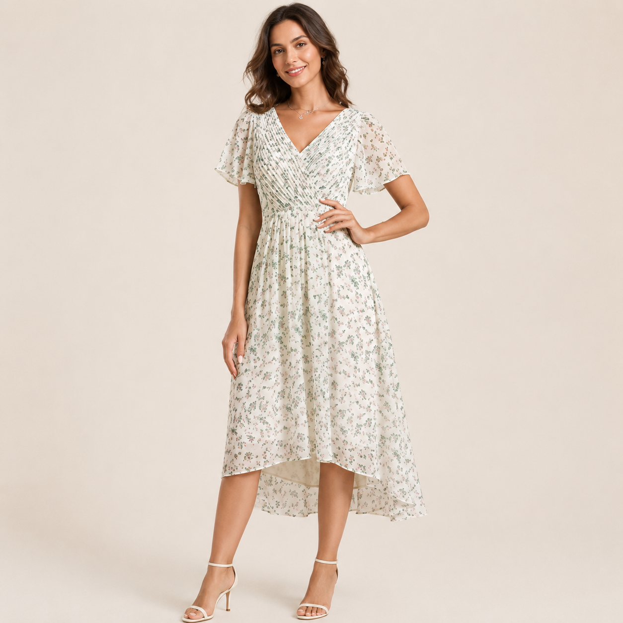 Vestido Chifón High-Low Mujer
