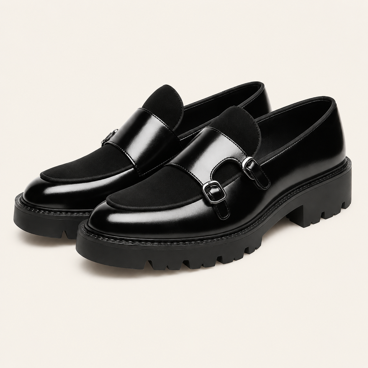 Zapatos Monk Doble Hombre